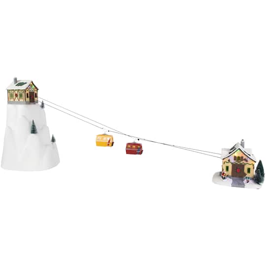 Christmas Village LED Lighted Animated & Musical Trolley Car Ride